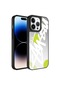 Noktaks - iPhone Uyumlu 14 Pro - Kılıf Aynalı Desenli Kamera Korumalı Parlak Mirror Kapak - Yazı