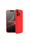 Noktaks - iPhone Uyumlu 13 Pro - Kılıf 3 Parçalı Parmak İzi Yapmayan Sert Ays Kapak - Kırmızı