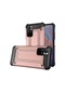 Ekılıf - Xiaomi Redmi Note 11s Global Uyumlu Kılıf Çift Katman Zırh Tank Crash Military Kapak - Rose Gold