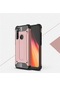 Noktaks - Xiaomi Uyumlu Xiaomi Redmi Note 8 - Kılıf Çift Katman Zırh Tank Crash Military Kapak - Rose Gold