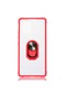 Noktaks - Samsung Galaxy Uyumlu A71 - Kılıf Yüzüklü Arkası Şeffaf Koruyucu Mola Kapak - Kırmızı