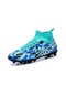 Snapbuy Yüksek Top Spike Cleats Erkek Futbol Ayakkabıları Çocuk Profesyonel Eğitim Futbol Ayakkabıları Mavi