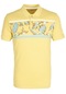 Erkek Sarı Slim Fit Polo Yaka Baskılı Tshirt 1179-sarı Sarı