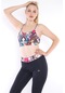 Kadın Açık Lacivert Spor Tayt Büstiyer Takım, Fitnes, Yoga, Bra-4301 - M