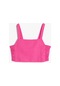 Koton Crop Keten Bluz Askılı Arkası Pencere Detaylı Gipeli Pembe 3skg60042aw 3SKG60042AW286