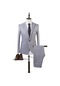Mengtuo Erkek Klasik İnce 4 Parçalı Takım Elbise Takım Elbise - Gri