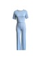 Ikkb Kadın Pit Strip Düz Renk Günlük Takım Elbise Açık Mavi