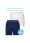 Erkek Dikişsiz/seamless Nefes Alabilen Boxer 2'li Set Beyaz - Lacivert