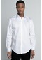 Tudors Slım Fıt Uzun Kol Yüksek Yaka Premium Seri Cotton Saten Beyaz Gömlek-26742-beyaz