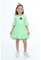 Love Gül Baskılı Fiyonklu Elbise 235980 Yeşil