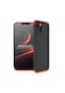 Kilifone - İphone Uyumlu İphone 13 Mini - Kılıf 3 Parçalı Parmak İzi Yapmayan Sert Ays Kapak - Siyah-kırmızı