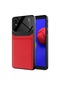 Kilifone - Samsung Uyumlu Galaxy A01 Core - Kılıf Deri Görünümlü Parlak Mika Tasarımlı Emiks Kapak - Kırmızı