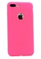 Noktaks - iPhone Uyumlu 7 Plus - Kılıf Mat Renkli Esnek Premier Silikon Kapak - Pembe