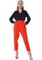 Kadın Orange Beli Lastikli Pantolon-26950-orange
