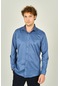 Figs Erkek Slim Fit Uzun Kollu Pamuklu Parlak Kumaş Gömlek 0013 Indigo Indıgo