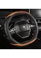 Turuncu Peugeot 2008 İçin 2019 2020 E2008 2020 Araba Direksiyon Kılıfı Karbon Fiber + Pu Deri Oto Aksesuarları İç Coche