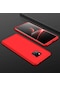 Noktaks - Huawei Uyumlu Huawei Mate 20 Pro - Kılıf 3 Parçalı Parmak İzi Yapmayan Sert Ays Kapak - Kırmızı