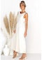Mengtuo Kadın Geniş Modaya Uygun Kısa Tulum Beyaz