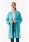 Dantelli Şal Yaka Yırtmaçlı Salaş Kimono 23ygb157518038-3-mavi 23YGB157518038-3-Mavi