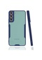 Noktaks - Samsung Galaxy Uyumlu S22 Plus - Kılıf Kenarı Renkli Arkası Şeffaf Parfe Kapak - Lacivert
