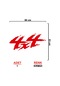 4x4 Off Road Sticker Model 4 - 4x4 Sticker - Jeep Sticker - Oto Sticker - 50cm X 23cm - Kırmızı