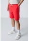 Tommy Life Fiesta Pamuklu Kalın Yumuşak Dokulu Standart Fit Basic Erkek Şort - 81275 Kırmızı