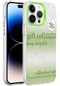 iPhone Uyumlu 14 Pro Kılıf Mermer Desenli Lopard Marbello Kapak - Yeşil