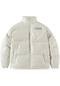 Erkek Outdoor Kalın Pamuklu Pu Deri Ceket Soğuk Sıcak Ceket-beyaz