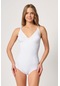 Beyaz Mı Emay 2821 Balenli Double Boy Slip Lazer Korse Beyaz