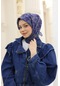 Silk Home Soft Eşarp 73078-33 Lacivert, Acı Kahve, Funda, Petrol Mavi