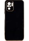 Ekılıf - Xiaomi Redmi Note 10s Uyumlu - Kılıf Parlak Renkli Bark Silikon Kapak - Siyah