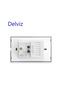 Delviz Tay Standart Usb Soket, 120mm 72mm Panel, Tayland Ac 110 250v, Duvar 110-250v White