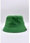 Kadın Yeşil Bucket Şapka Nefes Alan Hafif Yazlık Balıkçı Şapkası - Standart