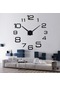 Siyah Sıcak Benzersiz Akrilik Saat Yaratıcı Büyük 3d Dıy Duvar Saati Modern Duvar Sanatı Ev Dekorasyonu 47ınch