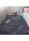 Gri Halı Yatak Odası Başucu Halı Peluş Tam Kat Mat Kız 40 120cm