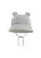 Ikkb Yumuşak Bebek Şapka Pamuk Kova Şapka Erkek Ve Kız Panama Güneş Şapkası Gri