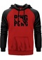 Ping Pong Actor Kırmızı Renk Reglan Kol Sweatshirt