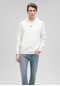 Mavi - Kapüşonlu Baskılı Beyaz Sweatshirt 0s10077-70057