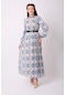 Violevin Er-cool Kadın Kemerli Şifon Elbise 8025-25-mavi