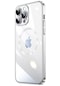 iPhone Uyumlu 14 Pro Kılıf Wireless Şarj Özellikli Sert Pc Lopard Riksos Magsafe Kapak - Gümüş