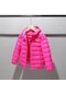 Çocuklar İçin Unisex Kışlık Kapşonlu Şişme Mont Kaban Palto Gül Pembe