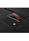 Noktaks - Huawei Uyumlu Huawei P9 Lite 2017 - Kılıf 3 Parçalı Parmak İzi Yapmayan Sert Ays Kapak - Siyah
