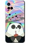 Vivo Y21s Kılıf Hd Desen Baskılı Arka Kapak + Kırılmaz Cam - Milkshake Panda