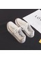Canva Kadın Kalın Taban Yüksek Ayakkabı Yeni 2024 Bahar Öğrenci Kore Tarzı Low-top Classic White And Red 39 Standard Code Low-top Classic White And Red