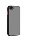 Noktaks - iPhone Uyumlu Se 2020 - Kılıf Arkası Buzlu Renkli Düğmeli Hux Kapak - Siyah