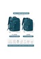 Su Geçirmez Seyahat Sırt Çantası Kabin Çantası 40x20x25 Ryanair Çanta, Kolej Peacock Blue Large Peacock Blue