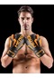 Siyah Bilek Desteği Kayışlı Boks Eldivenleri Kick Boks Muay Thai Boks Eğitim Çantası Eldivenleri Siyah
