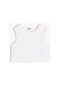 Koton Crop Tişört Pencere Detaylı Pamuklu Ribanalı Beyaz 4skg10167ak 4SKG10167AK000