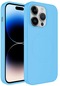 iPhone Uyumlu 13 Pro Kılıf Magsafe Wireless Şarj Özellikli Pastel Renk Silikon Lopard Plas Kapak - Mavi Açık
