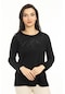 Yeni Sezon Kadın Orta Yaş Ve Üzeri Yeni Desen Likralı Anne Penye Bluz 30510-siyah